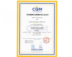 东方宏业化工--职业健康安全管理体系中文版证书